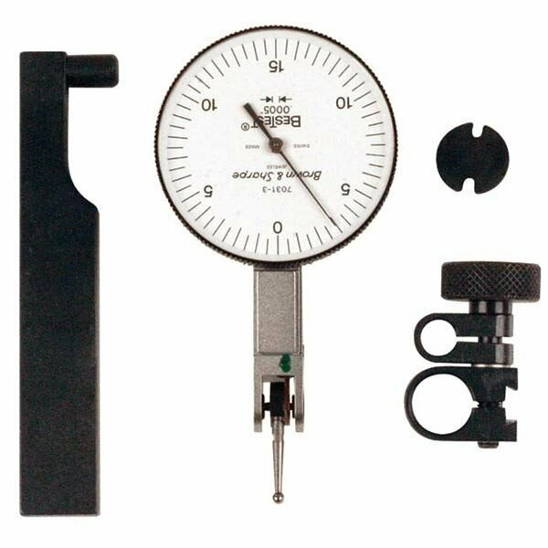 Bns Bestest Dial Test Indicator, White Dial Face, Lever Type 599-7031-3